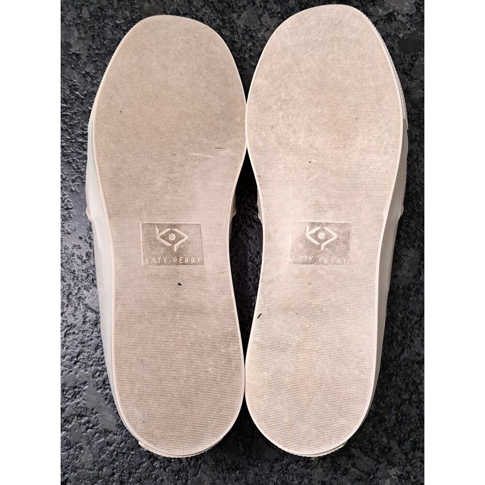Katy Perry Women's Slip On Shoes Size 7 Novelty Strawberry Canvas Beige Loafer - Picture 9 of 10